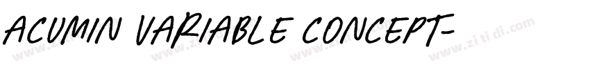 Acumin Variable Concept字体转换